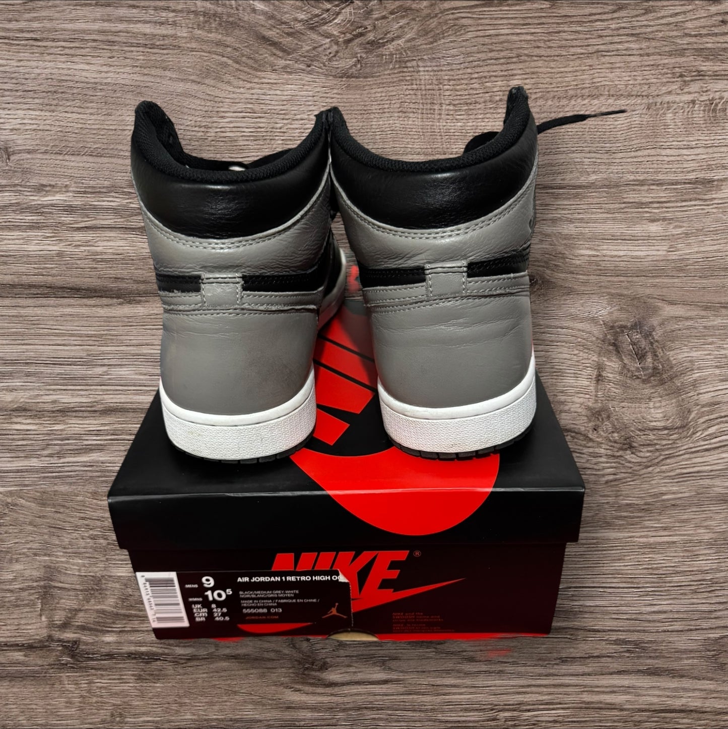 Jordan 1 Shadow Size 9 (555088 013)