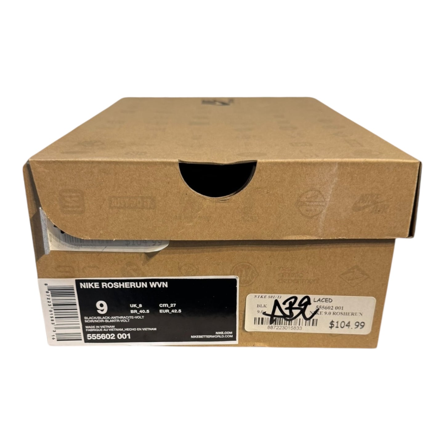 Nike Rosherun Wvn Black Size 9 (555602 001)