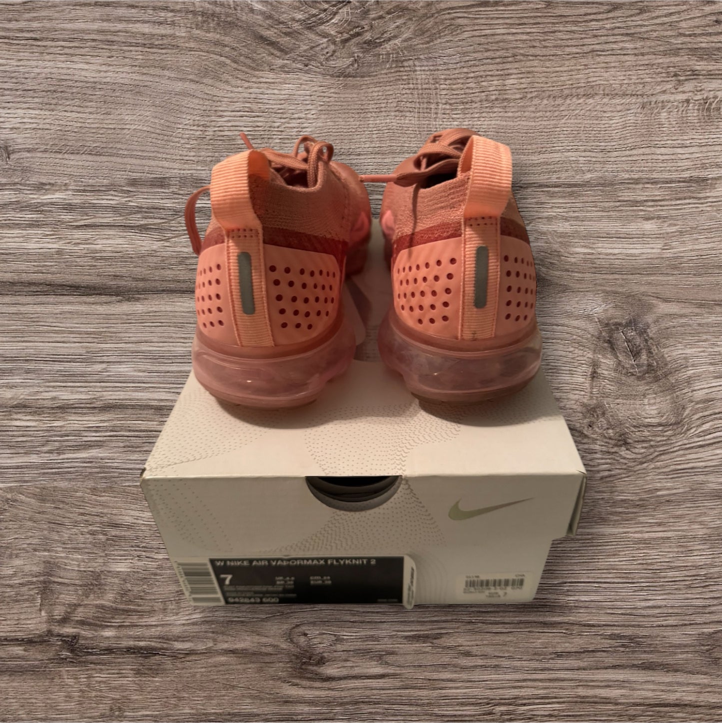Woman Nike Vapormax Plus Flyknit 2 Pink Size 7 (942843 600)