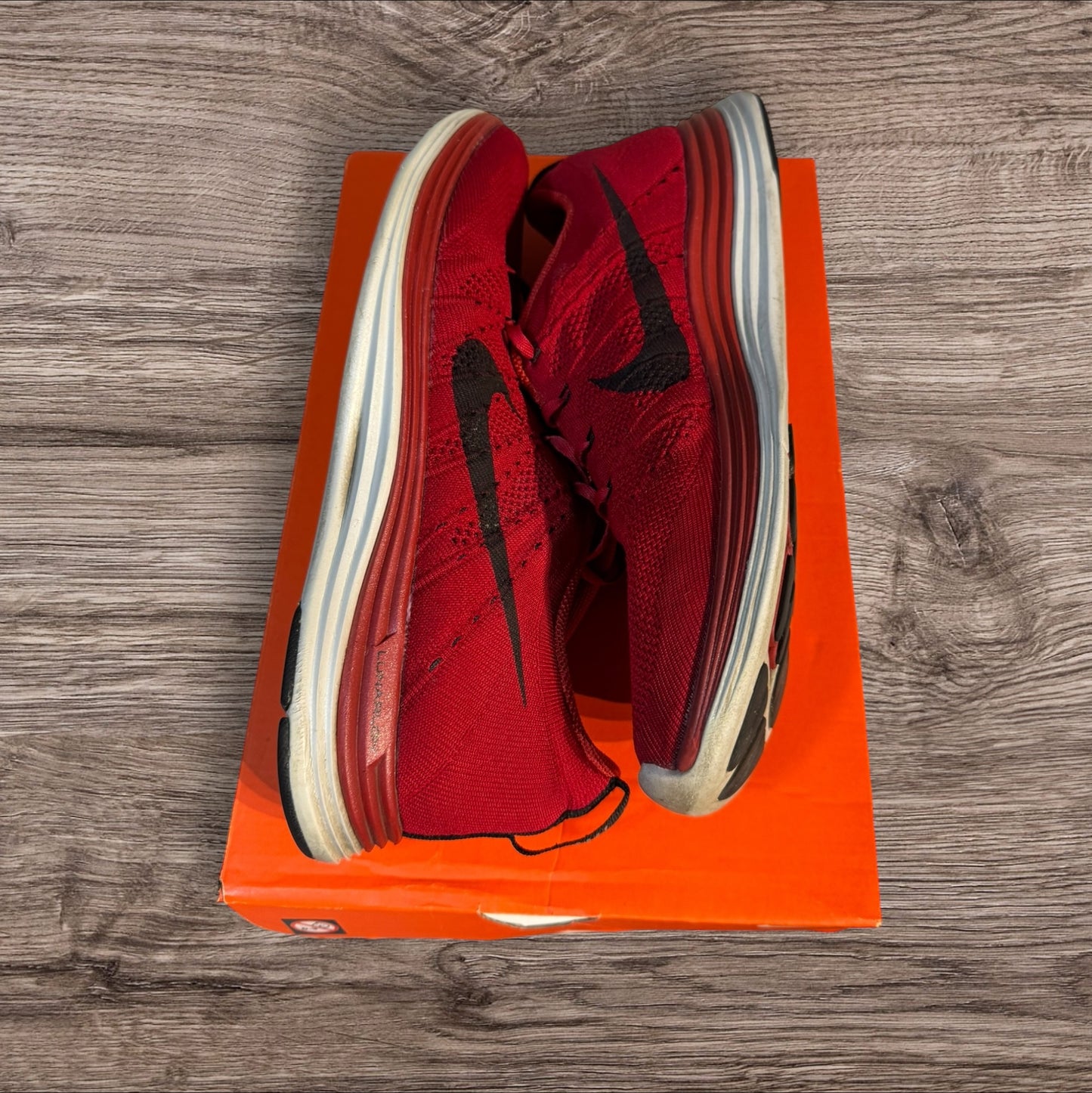Nike Flyknit Lunar Gym Red Size 9.5 (554887 601)