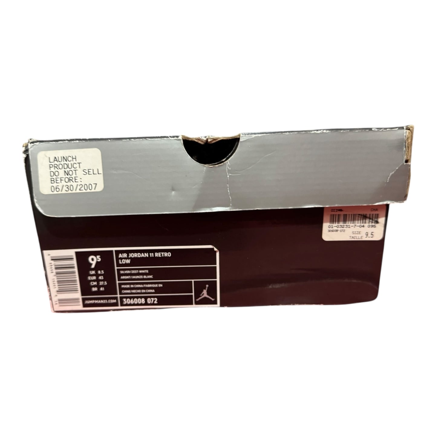 Jordan 11 Low IE Silver Zest Size 9.5 (306008 072)