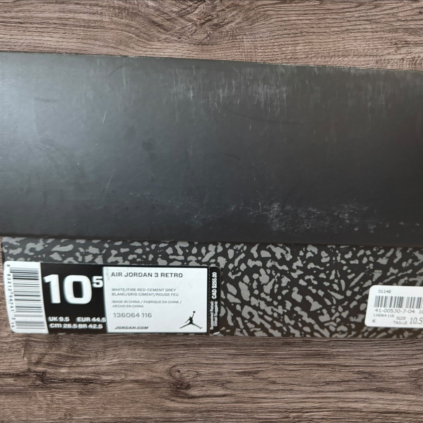 Jordan 3 Hall of Fame Size 10.5 (136064 116)