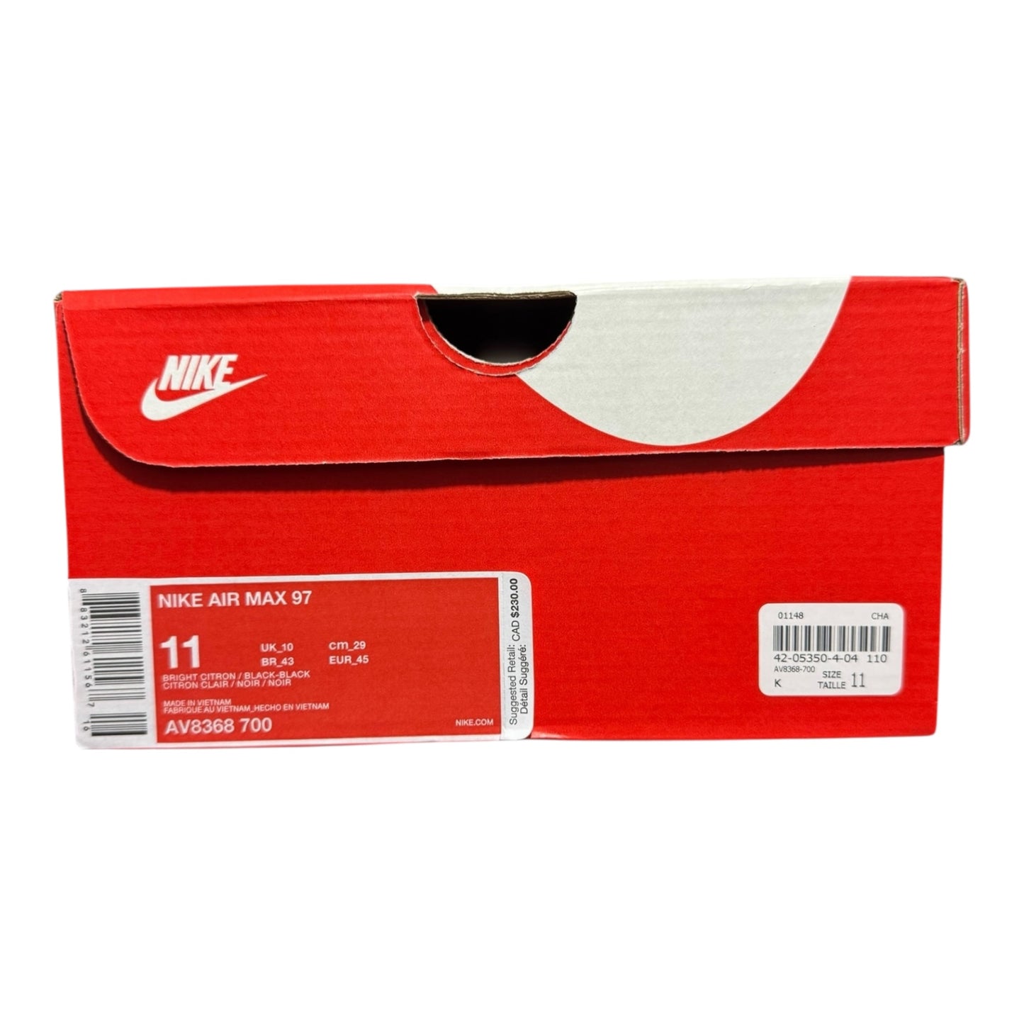 Nike Air Max 97 Bright Citron Size 11 (AV8368 700)