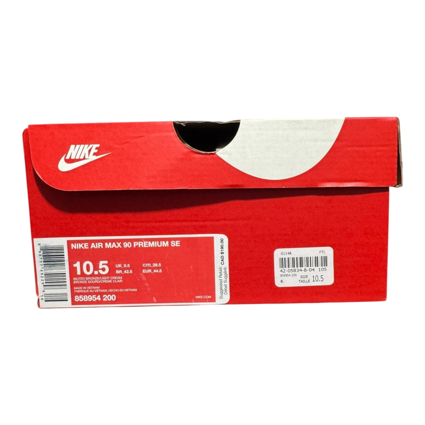 Nike Air Max 90 Muted Bronze Size 10.5 (858954 200)