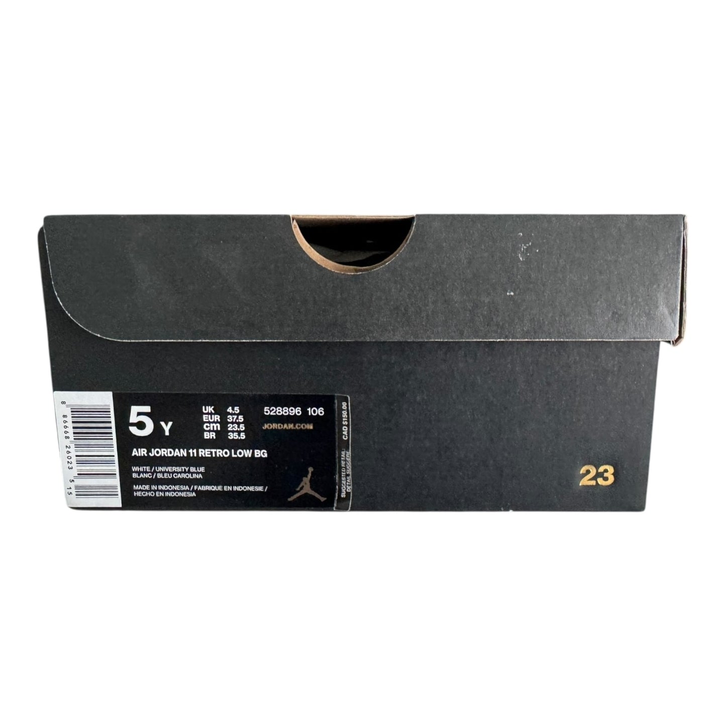 GS Jordan 11 Low University Blue Size 5Y (528896 106)