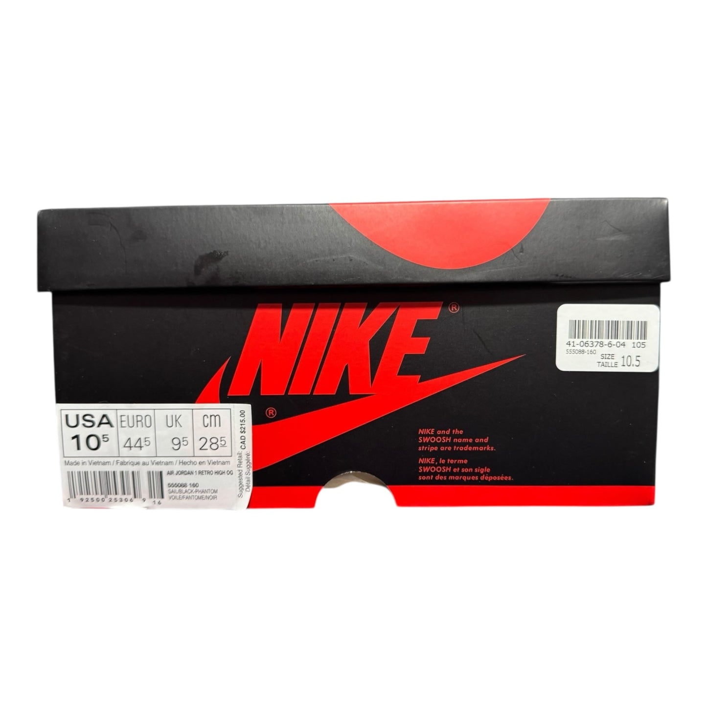 Jordan 1 High Phantom Gym Red Size 10.5 (555088 160)