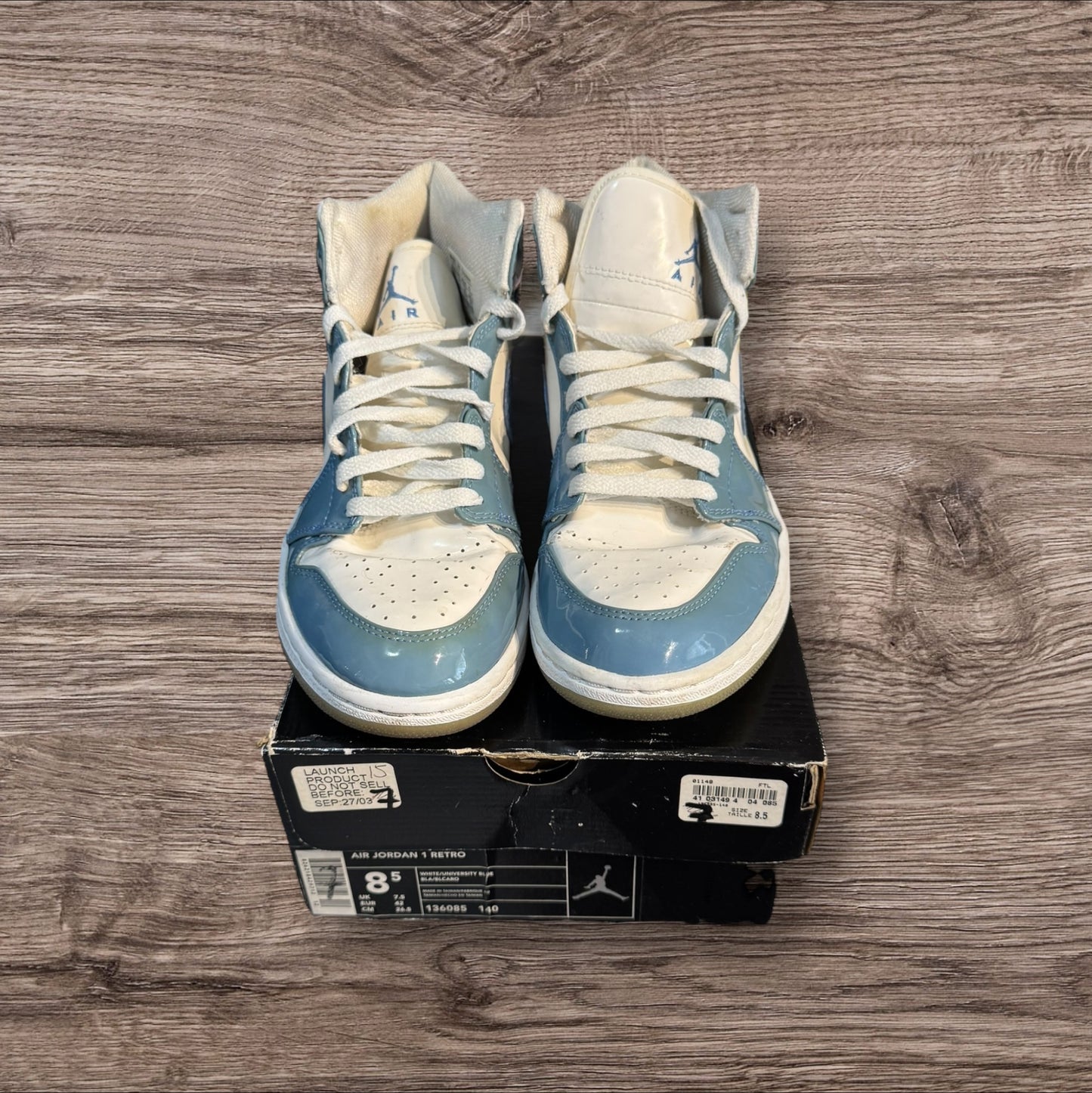 Jordan 1 UNC Patent Size 8.5 (136085 140)