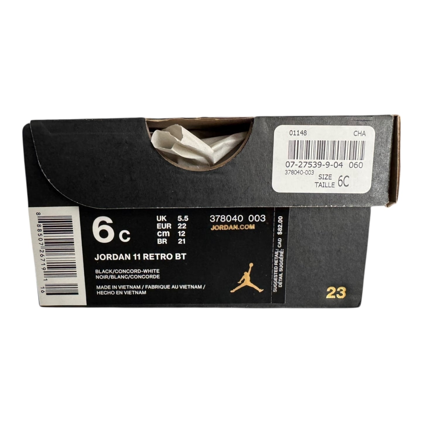 DS Infant Jordan 11 Space Jam Size 6C (378040 003)