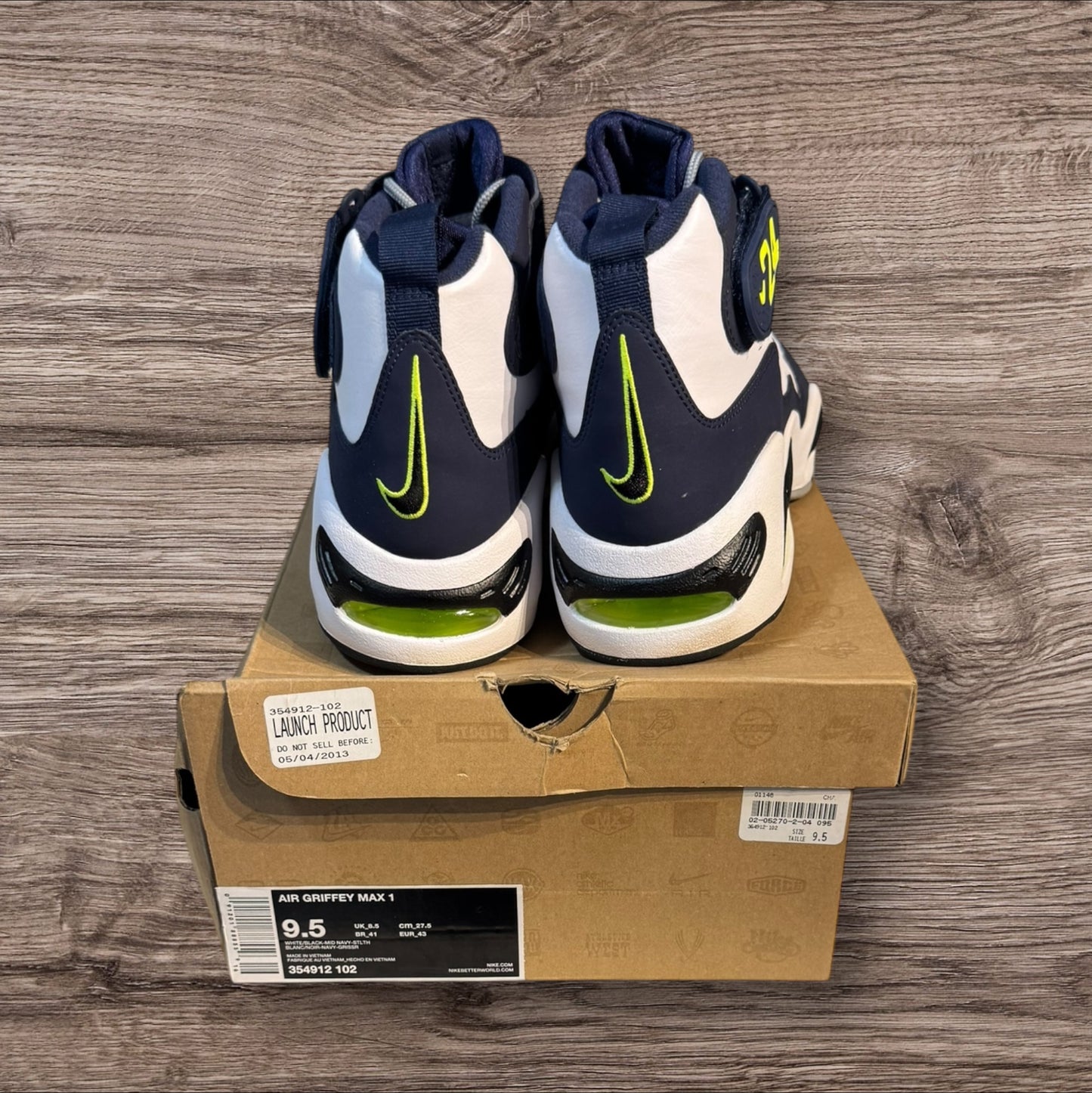 Nike Griffey Max 1 Navy Size 9.5 (354912 102)