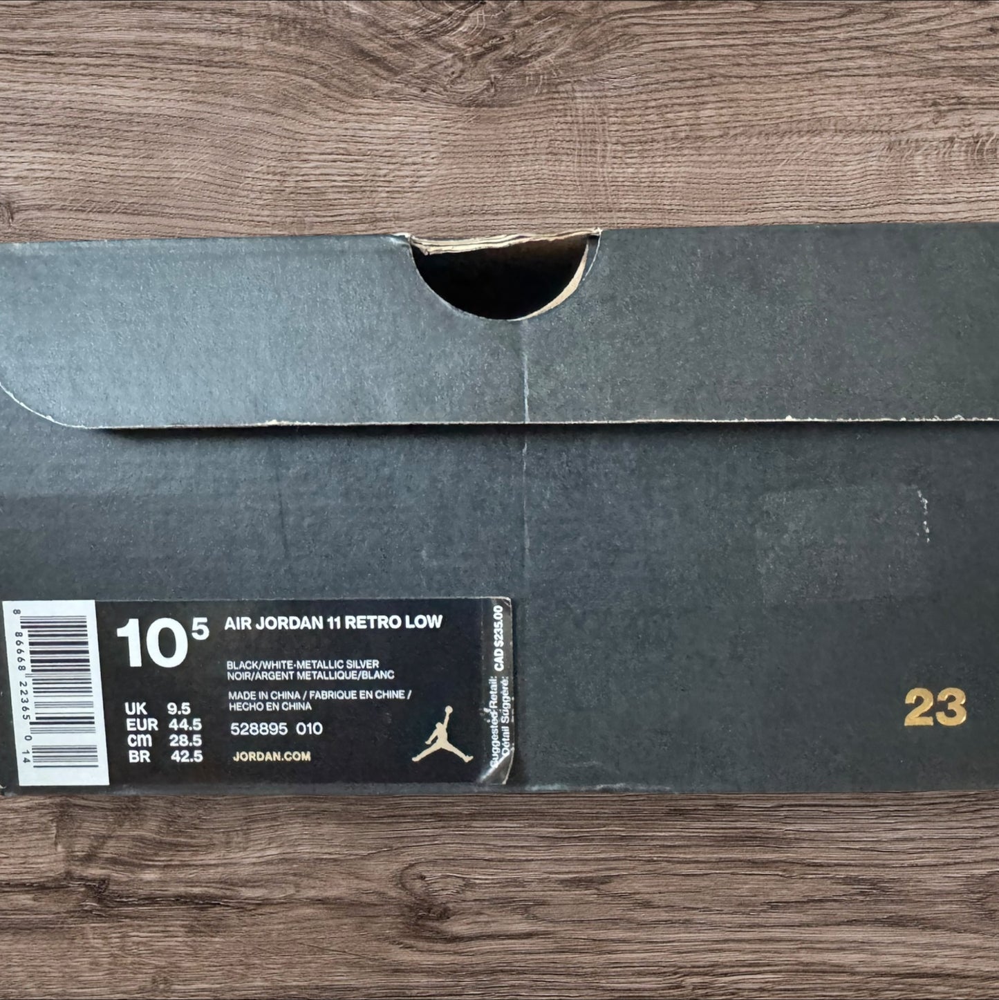 Jordan 11 Low Baron Size 10.5 (528895 010)