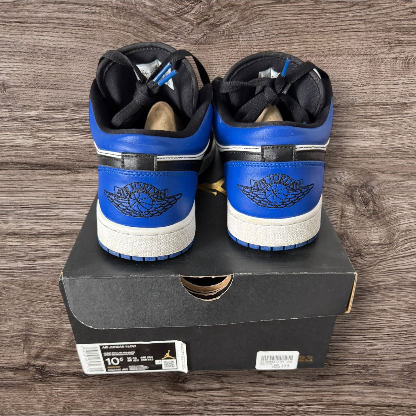 Jordan 1 Low Royal Toe Size 10.5 (CQ9446 400)