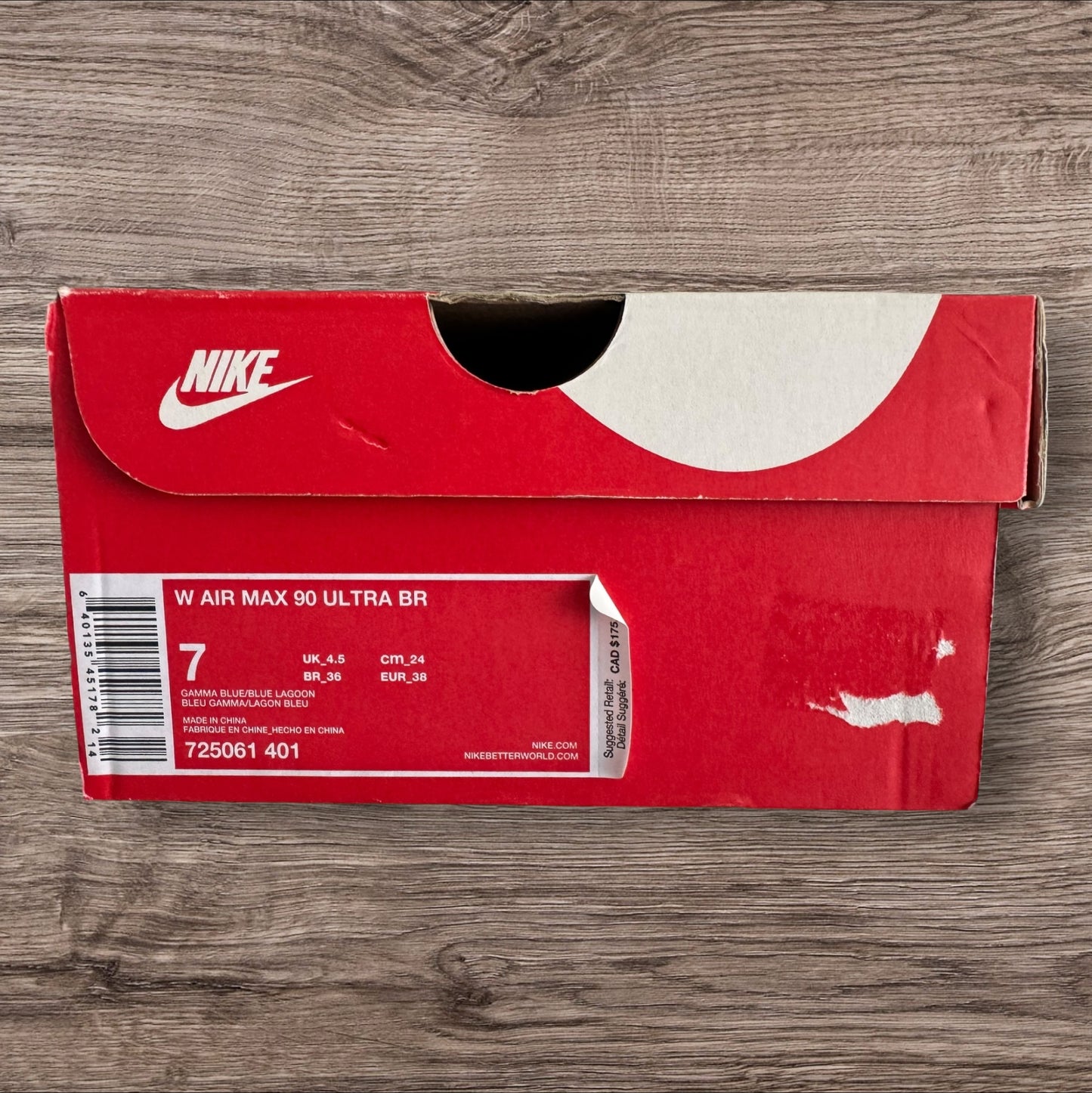Woman Nike Air Max 90 Ultra Size 7 (725061 401)
