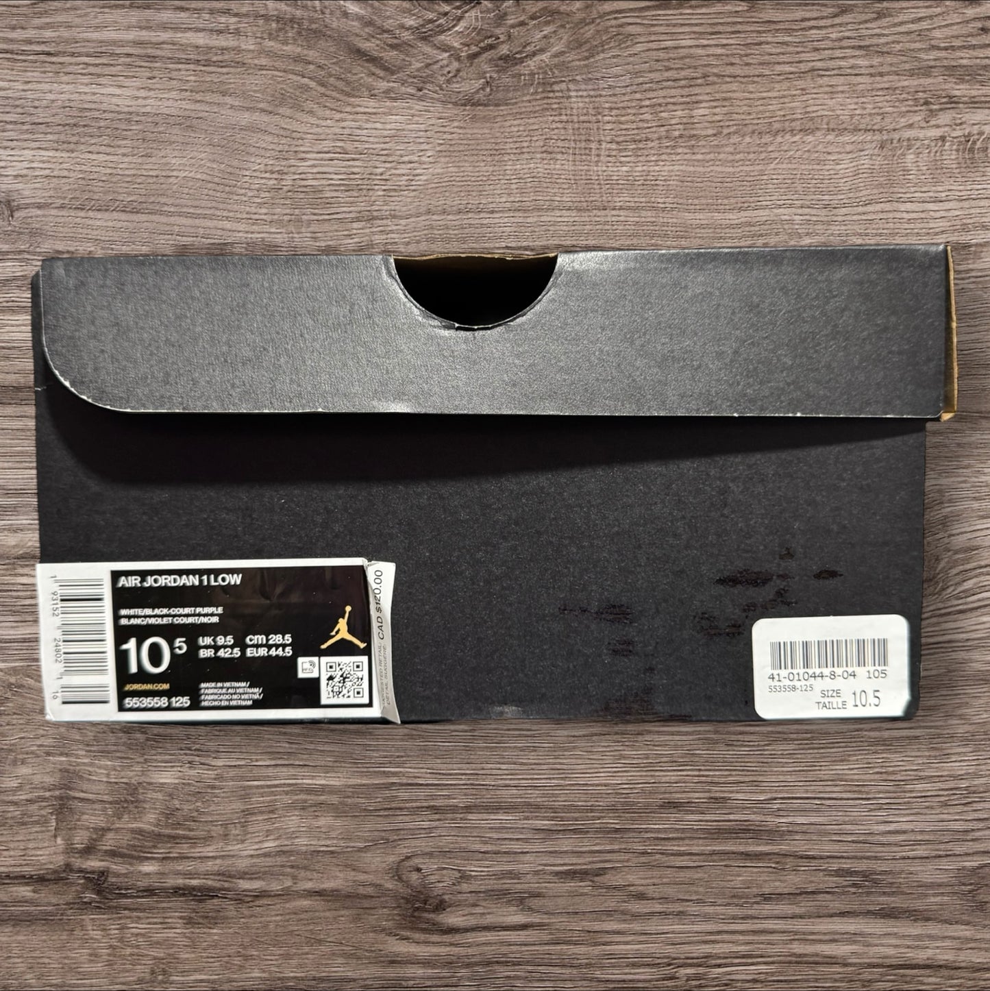 Jordan 1 Court Purple Size 10.5 (553558 125)