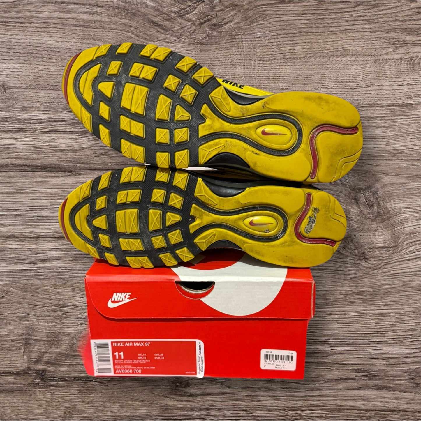 Nike Air Max 97 Bright Citron Size 11 (AV8368 700)