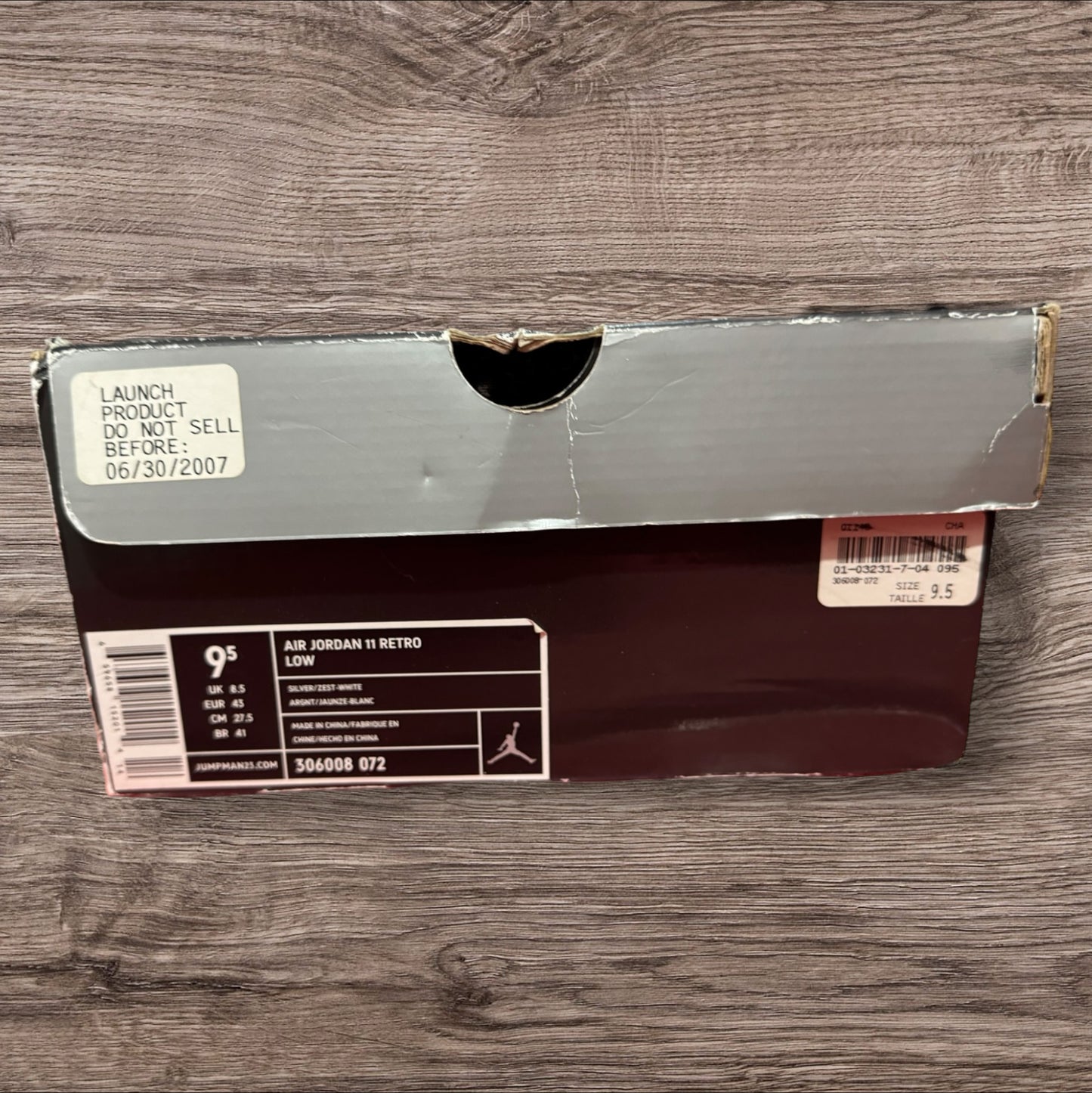 Jordan 11 Low IE Silver Zest Size 9.5 (306008 072)