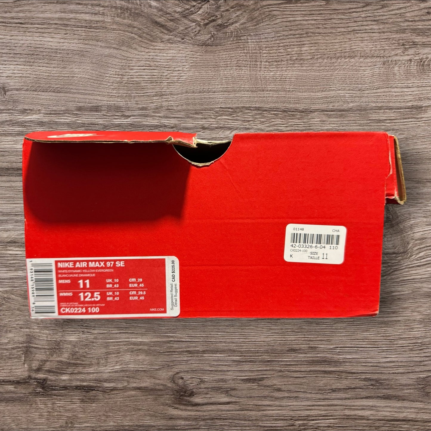 Nike Air Max 97 SE Ratatouille Size 11 (CK0224 100)