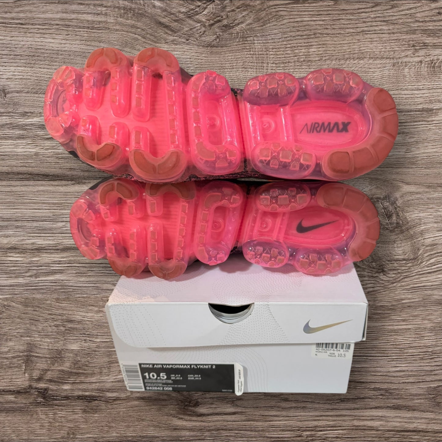 Nike Vapormax Flyknit 2 Pink Blast Size 10.5 (942842 008)