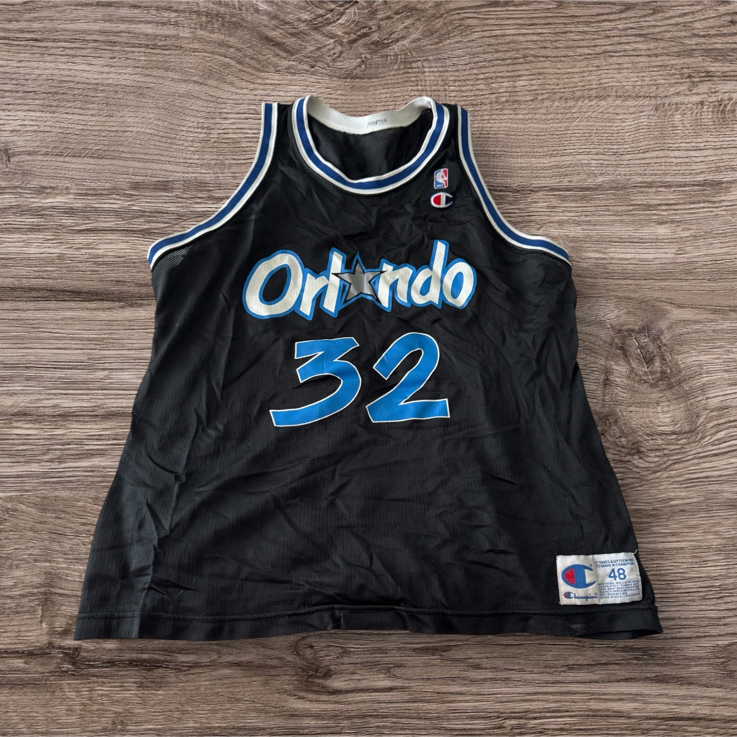 Champion Orlando Magic Shaq Black Jersey Size Large (48)