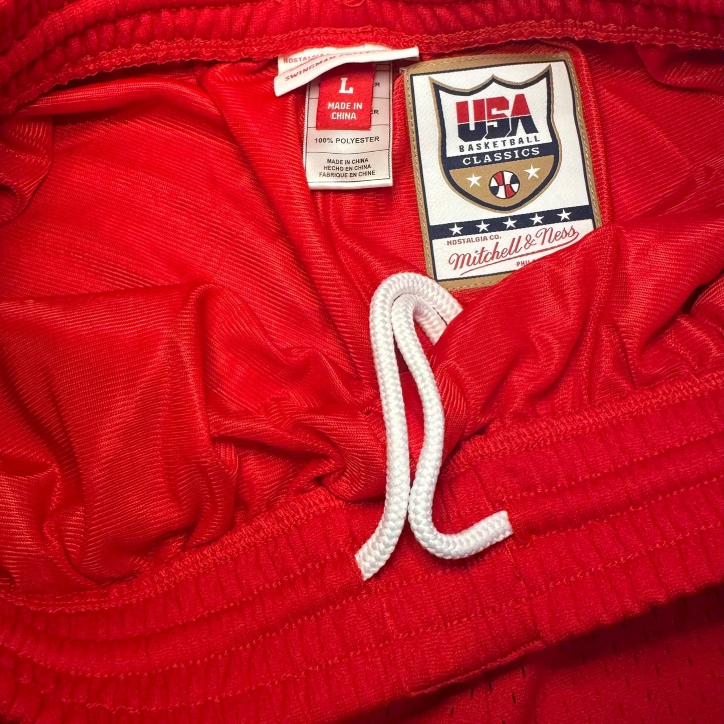 Mitchell & Ness Team USA Shorts Size Large