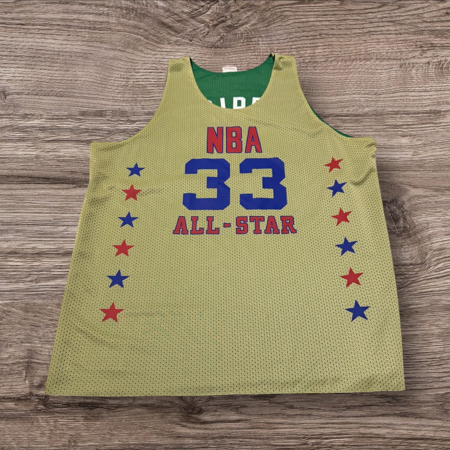 Mitchell & Ness Green Boston Celtics Larry Bird Reversible Practice Jersey Size XL