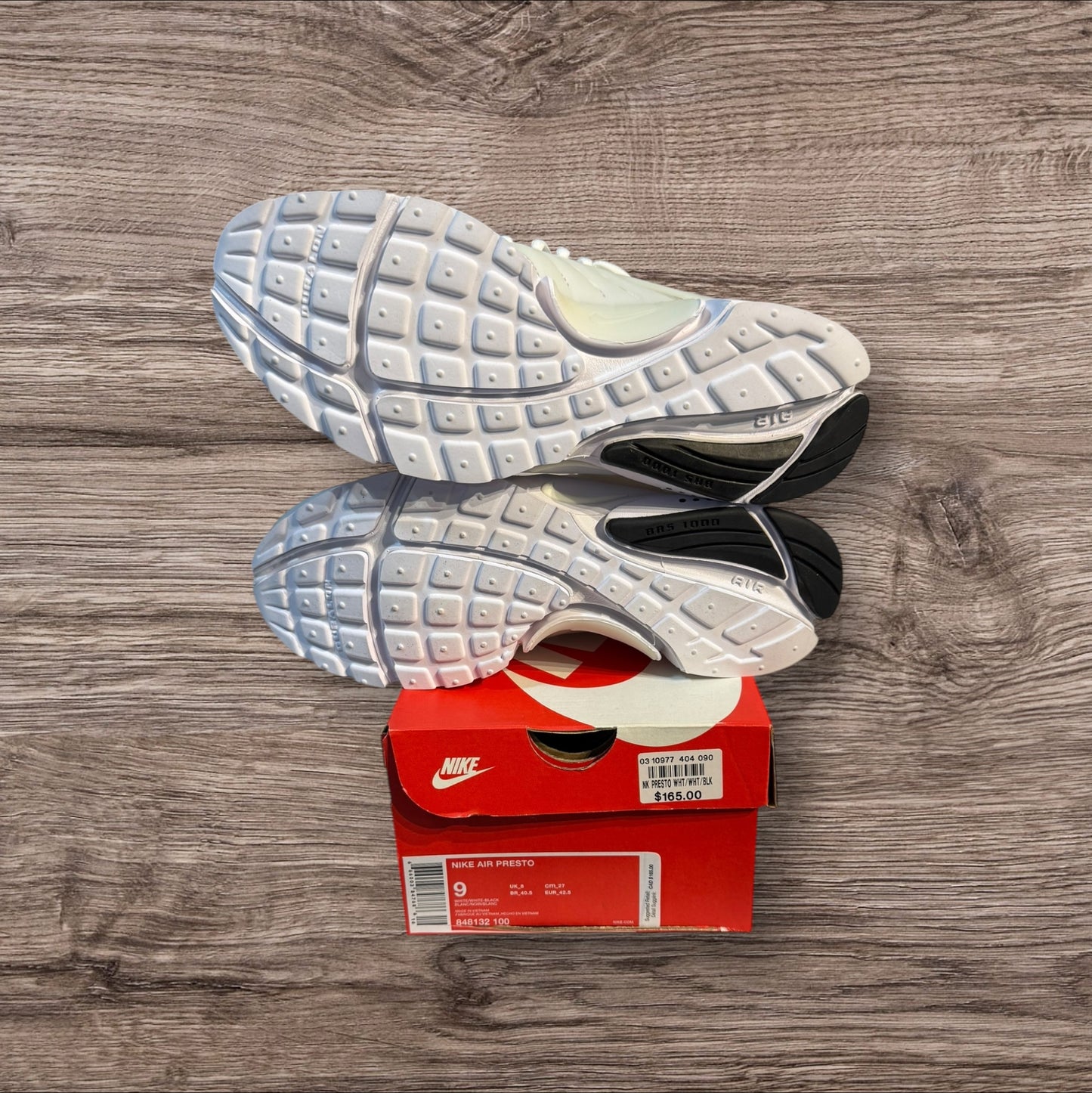 Nike Presto Triple White Size 9 (848132 100)