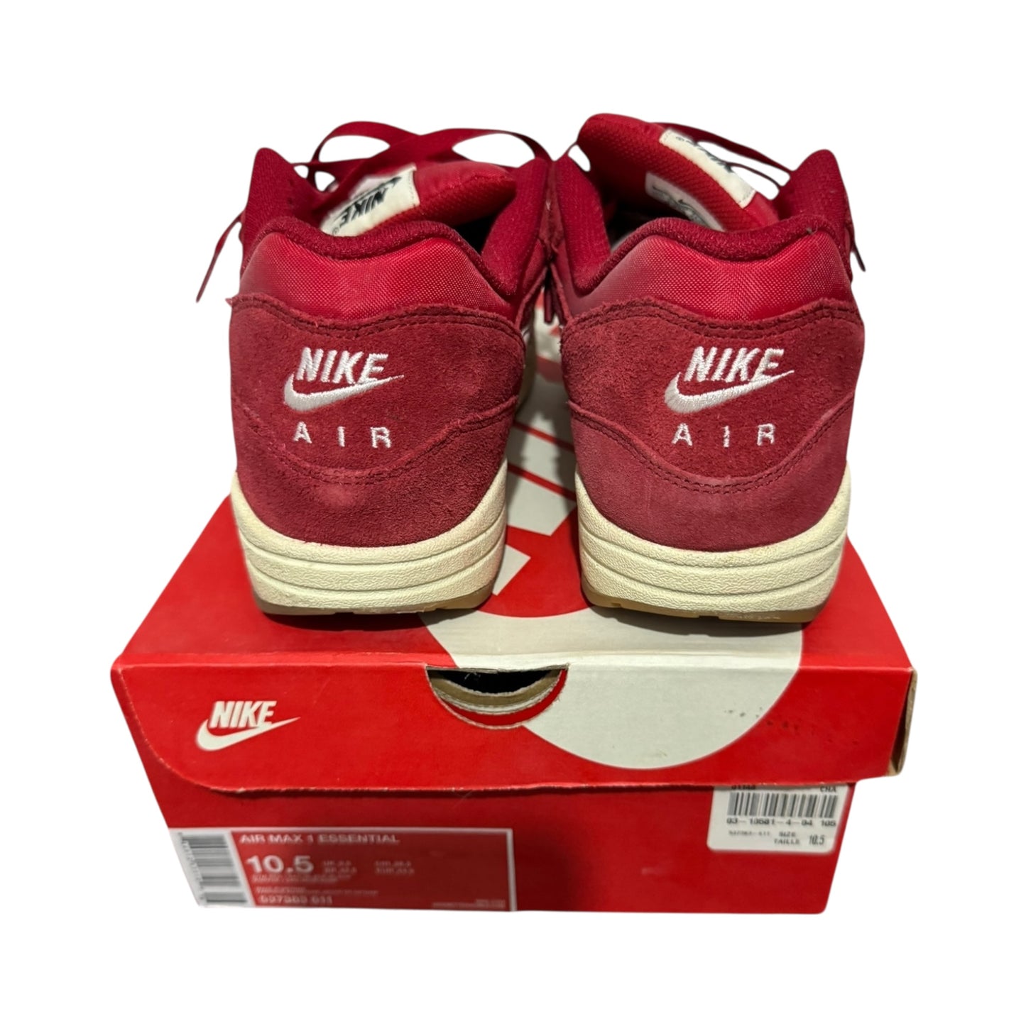Air Max 1 Gym Red Sail Size 10.5 (537383 611)