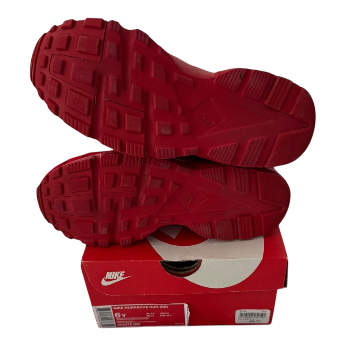 Grade School Huarache Triple Red Size 6Y (654275 600)