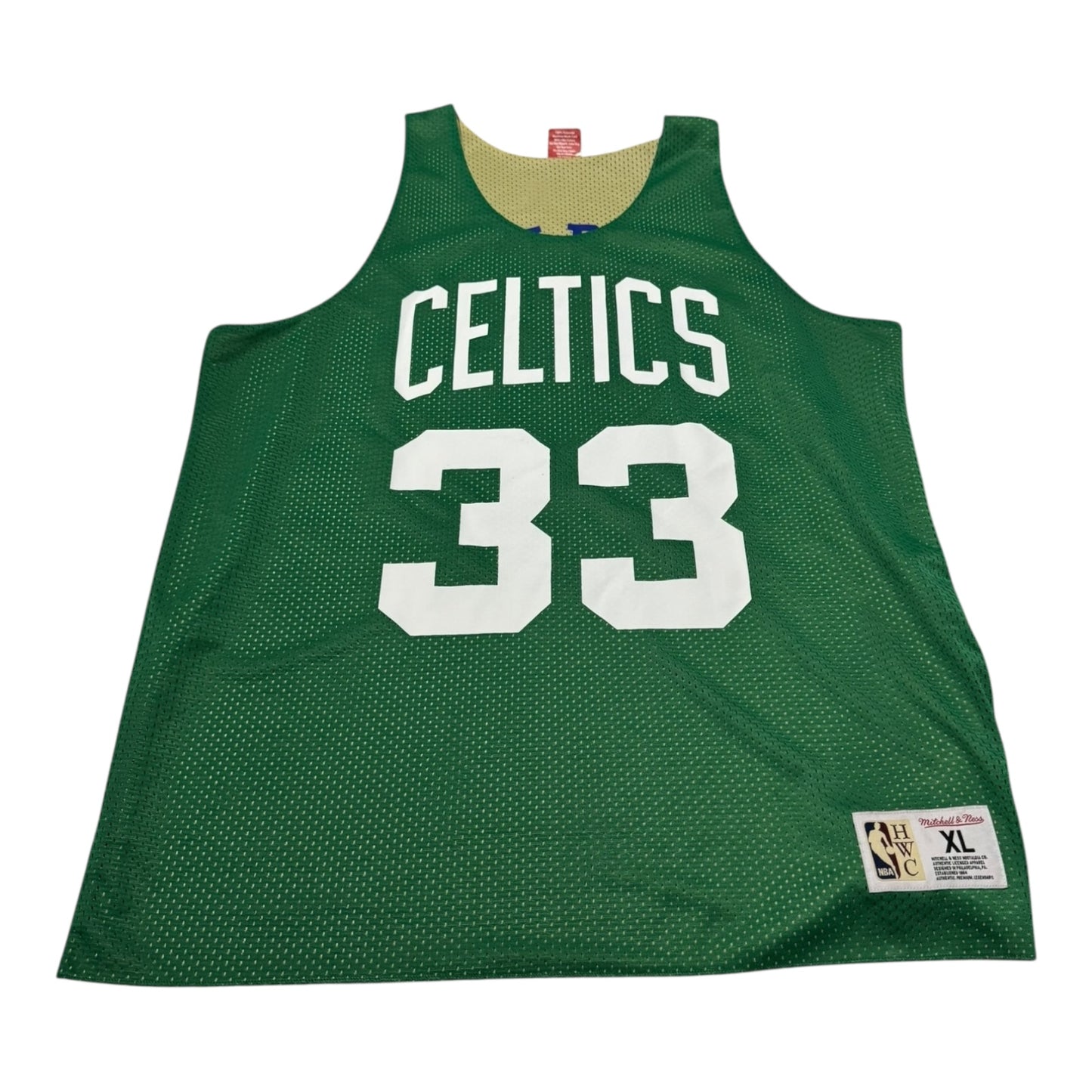 Mitchell & Ness Green Boston Celtics Larry Bird Reversible Practice Jersey Size XL