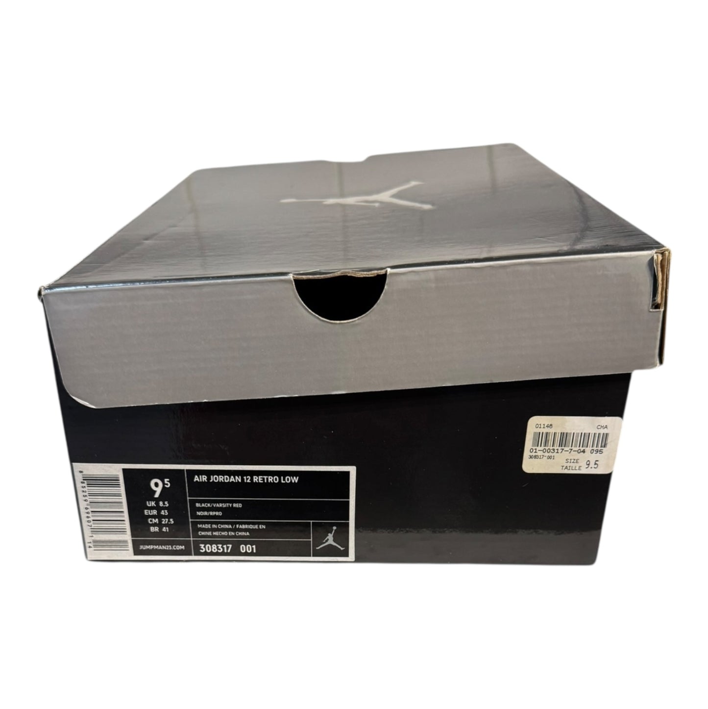 Jordan 12 Low Black Patent Size 9.5 (308317 001)