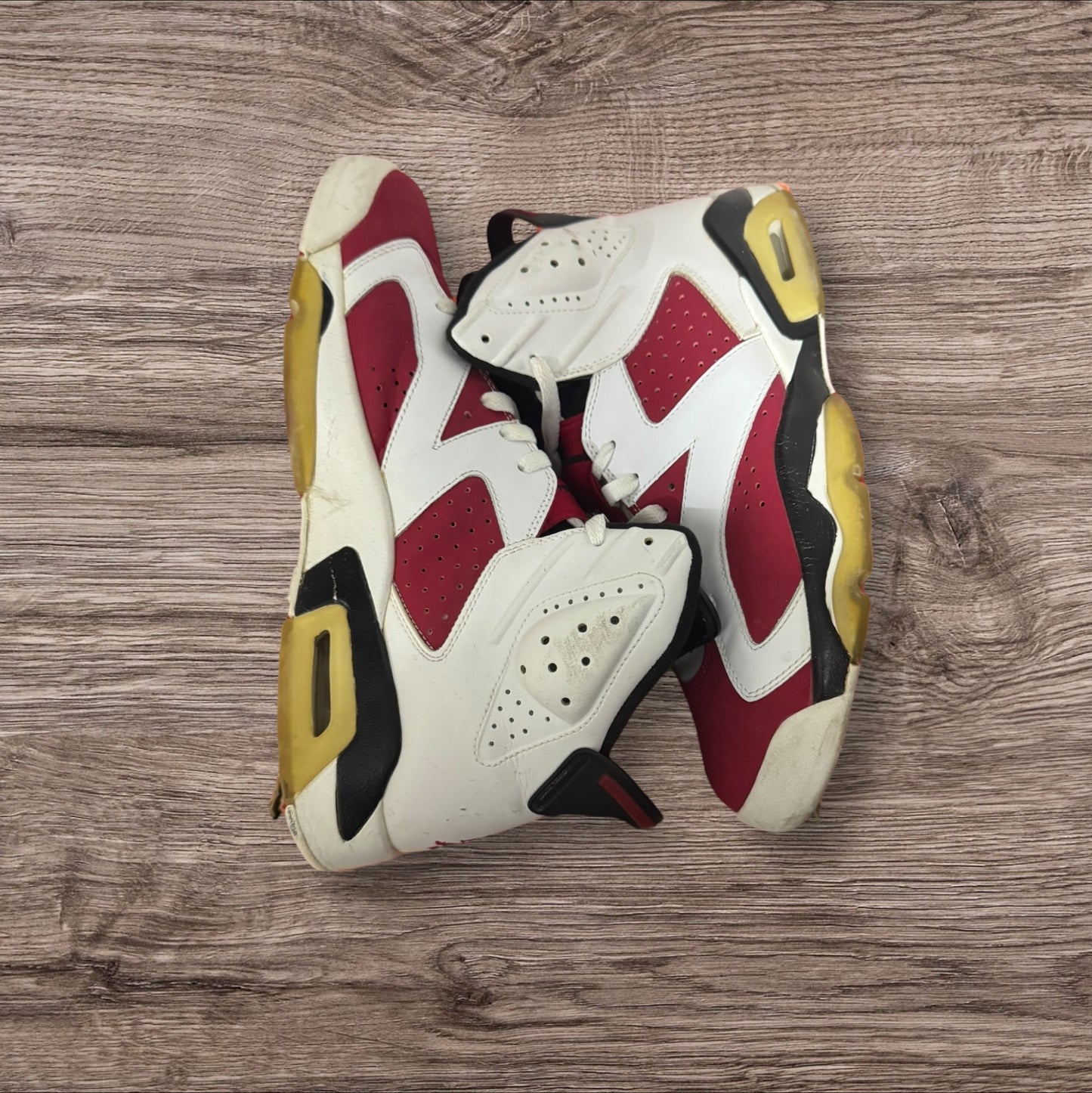Jordan 6 Carmine (2009) Size 10 (No Box, Side Yellow 322719-161)