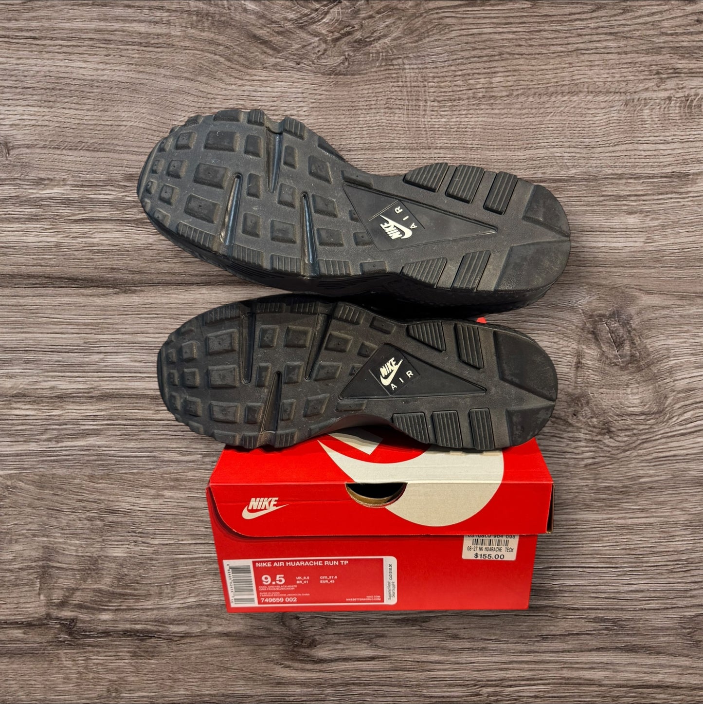 Nike Huarache Cool Grey Size 9.5 (749659 002)