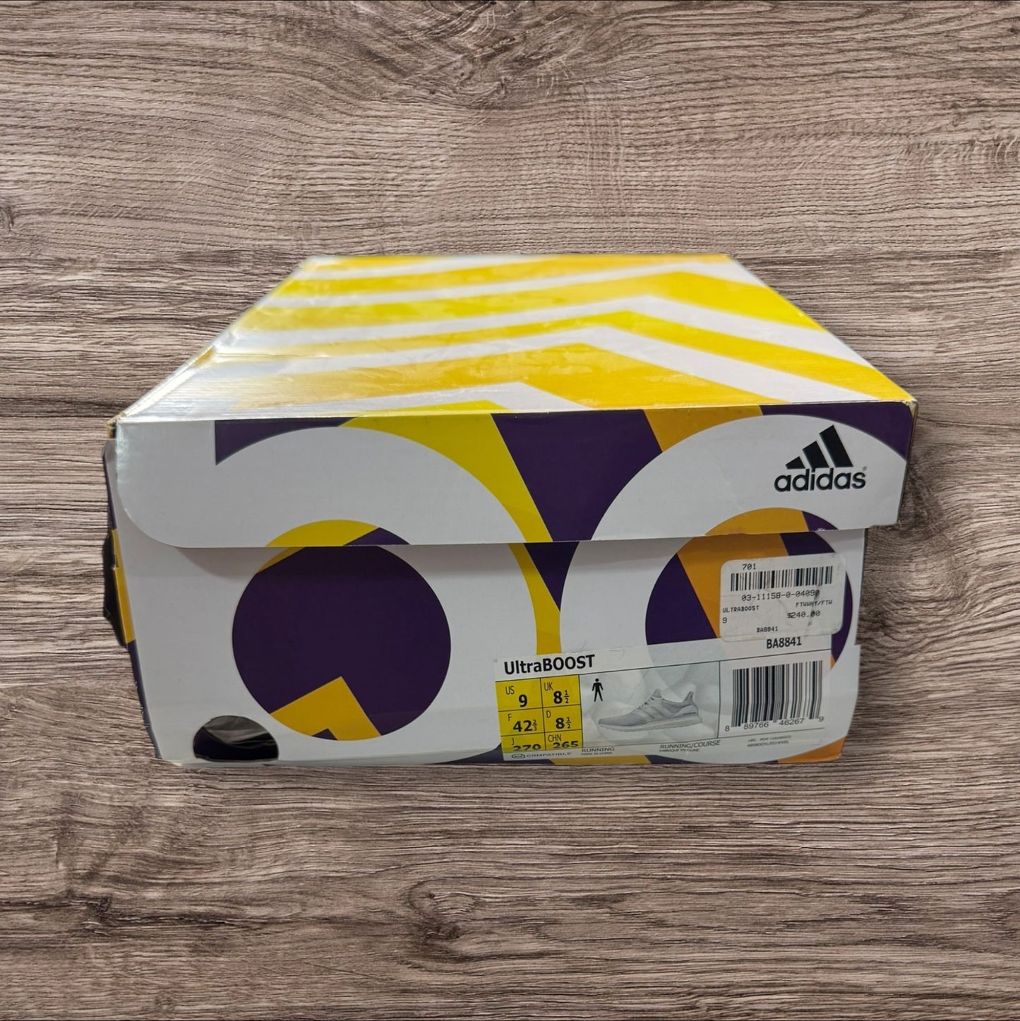 Adidas Ultraboost 3.0 Triple White Size 9 (BA8841)