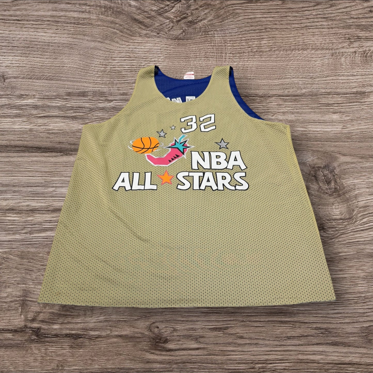 Mitchell & Ness Blue Orlando Magic Shaq Practice Jersey Reversible Size XL