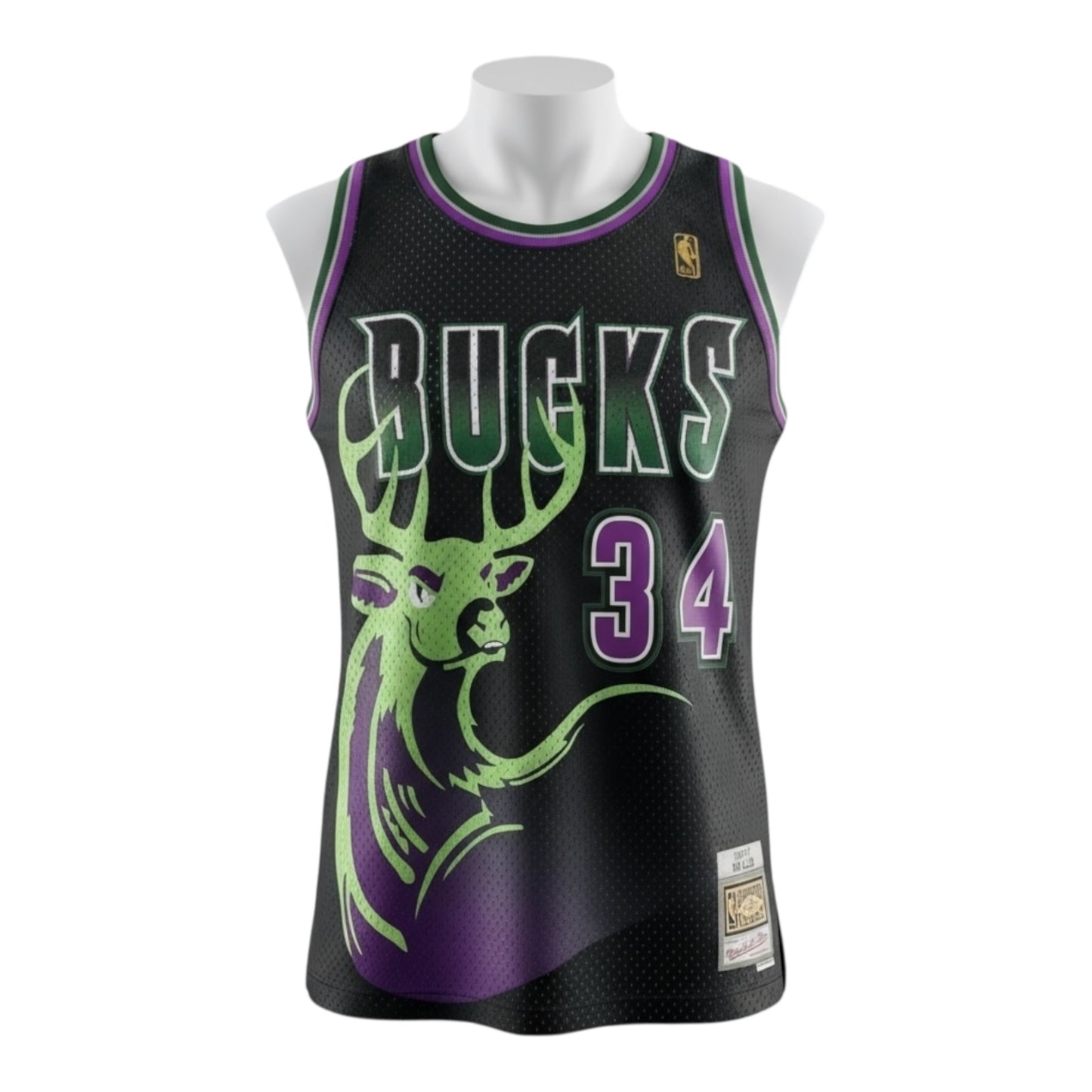 Mitchell & Ness Black Milwaukee Bucks Ray Allen Jersey Size Large