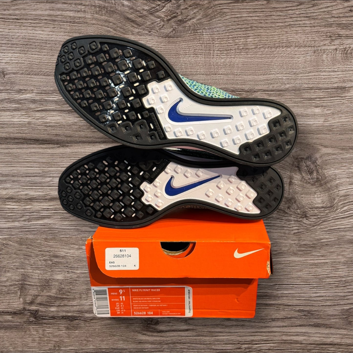Nike Flyknit Racer Tranquil Size 9.5 (526628 104)