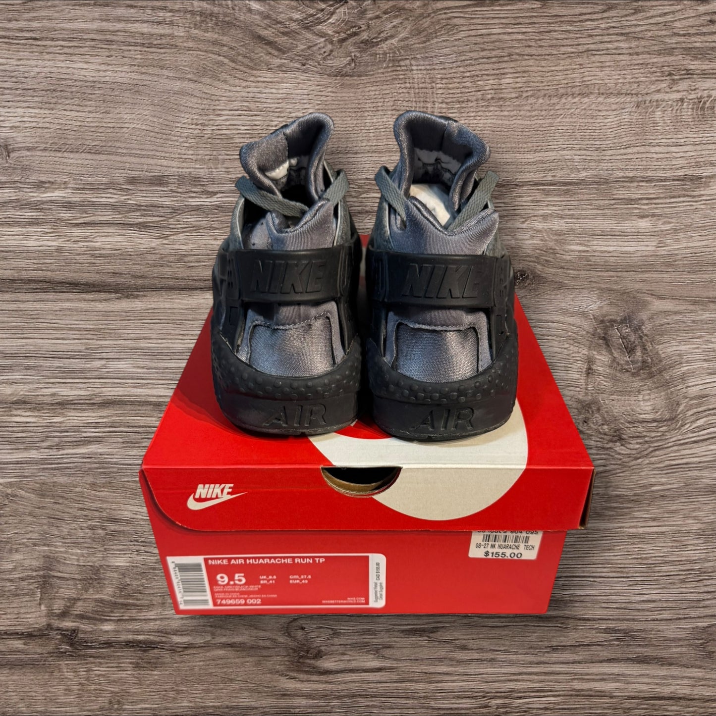 Nike Huarache Cool Grey Size 9.5 (749659 002)