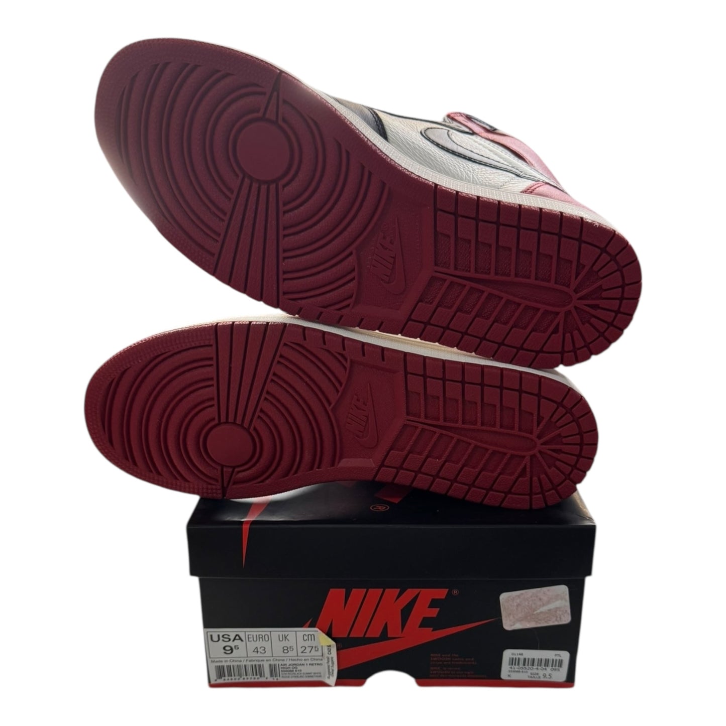 DS Jordan 1 Bred Toe Size 9.5 (555088-610)