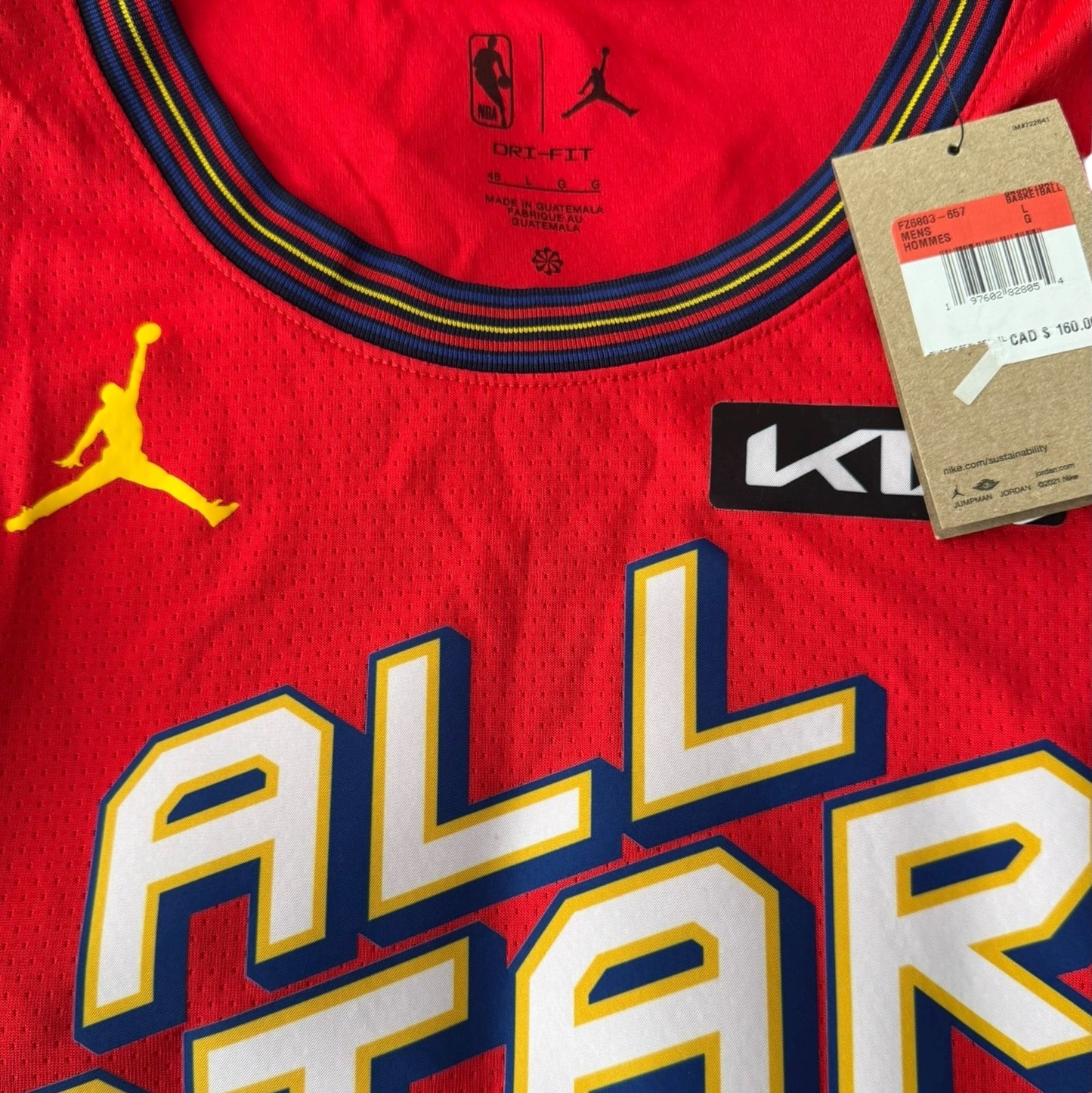 New NBA Red 74th Annual All-Star Jersey Size Large