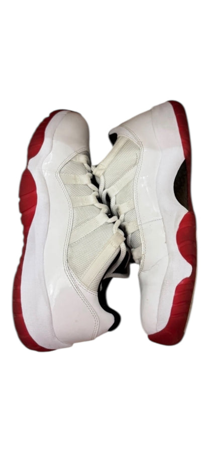 Jordan 11 Low White Red Size 9.5 (528895-101)