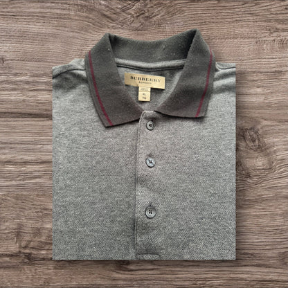Burberry Grey Polo Shirt Sz XL