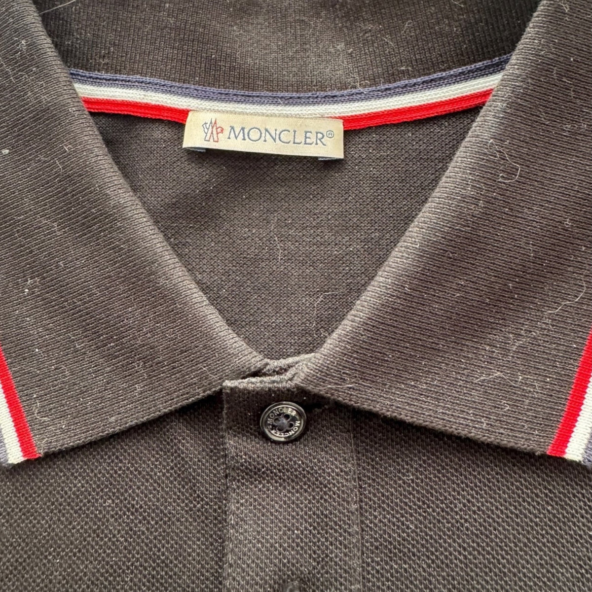 Moncler Black Polo Shirt