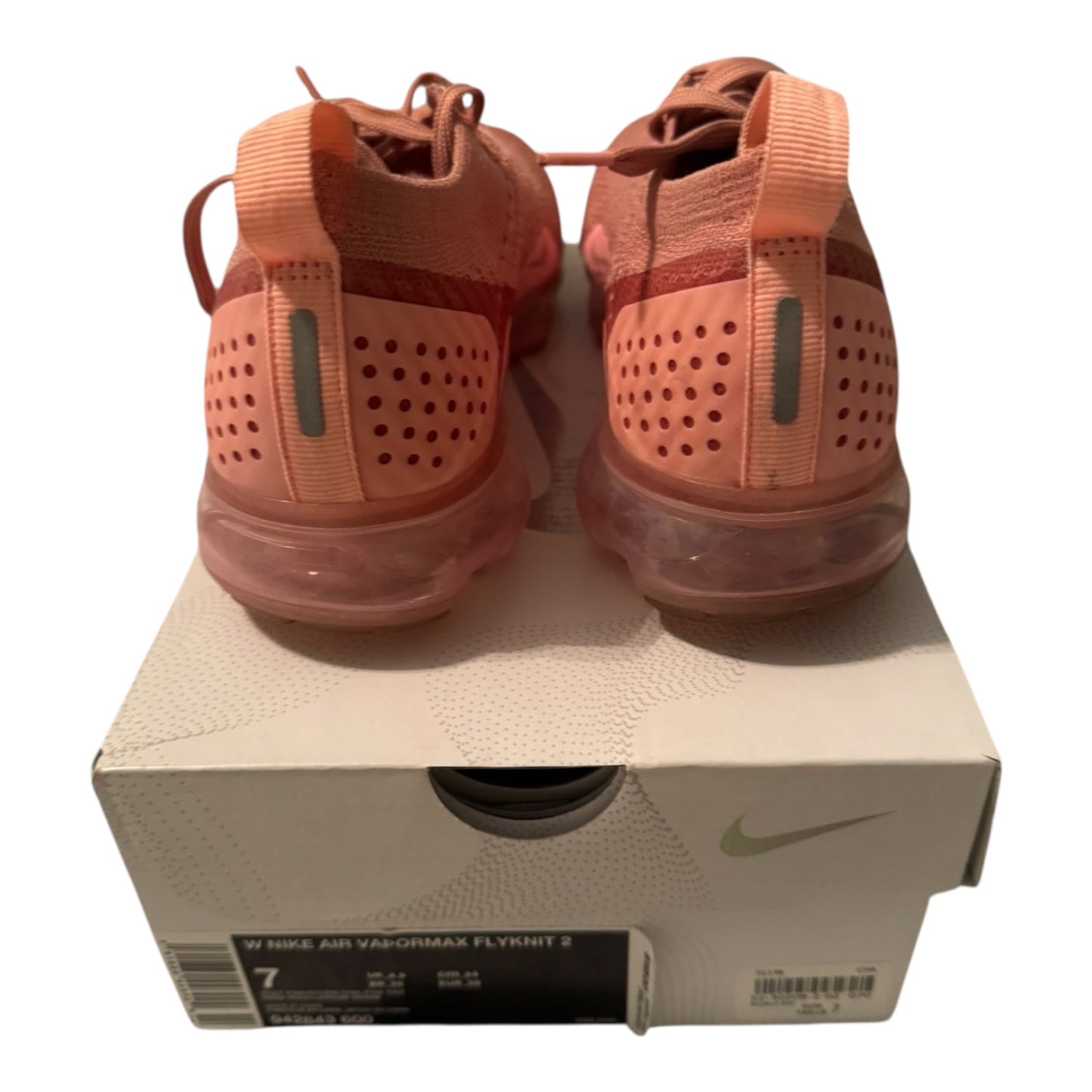 Woman Nike Vapormax Plus Flyknit 2 Pink Size 7 (942843 600)