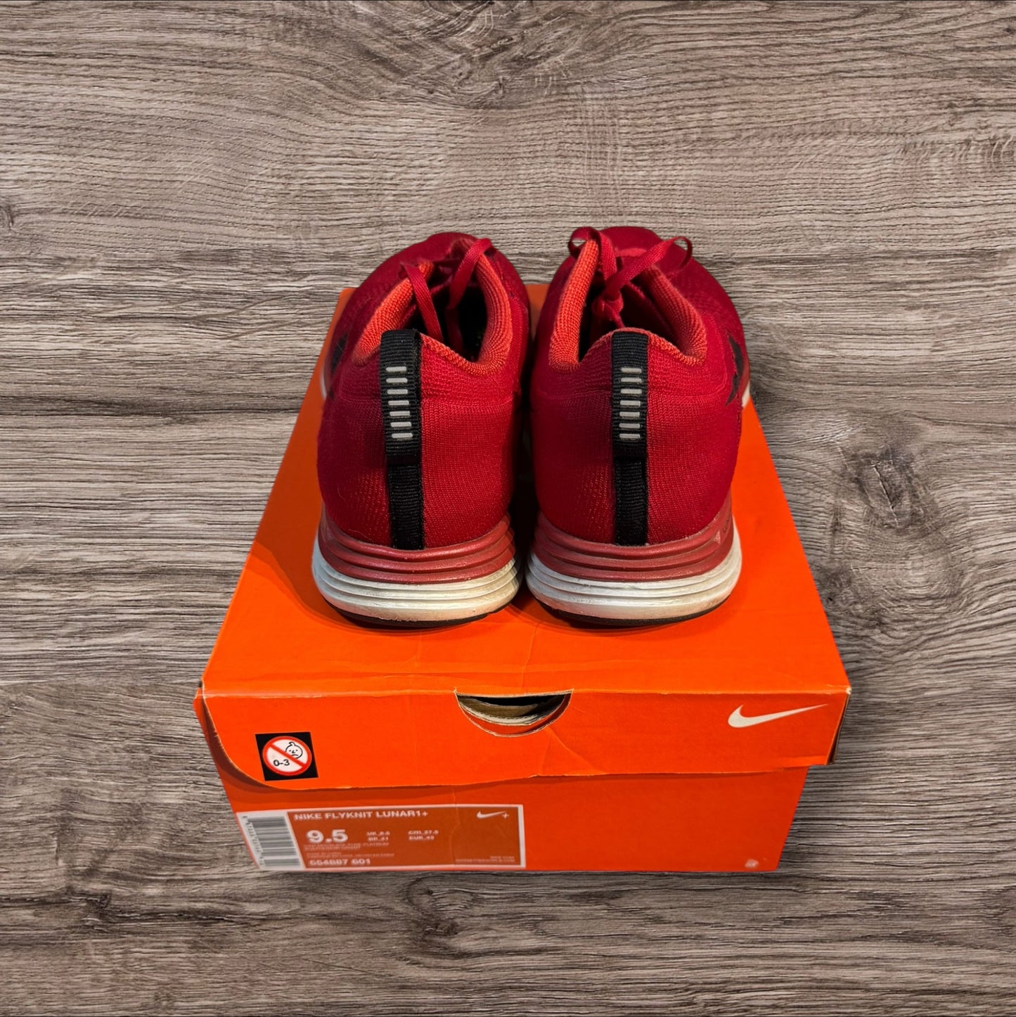 Nike Flyknit Lunar Gym Red Size 9.5 (554887 601)