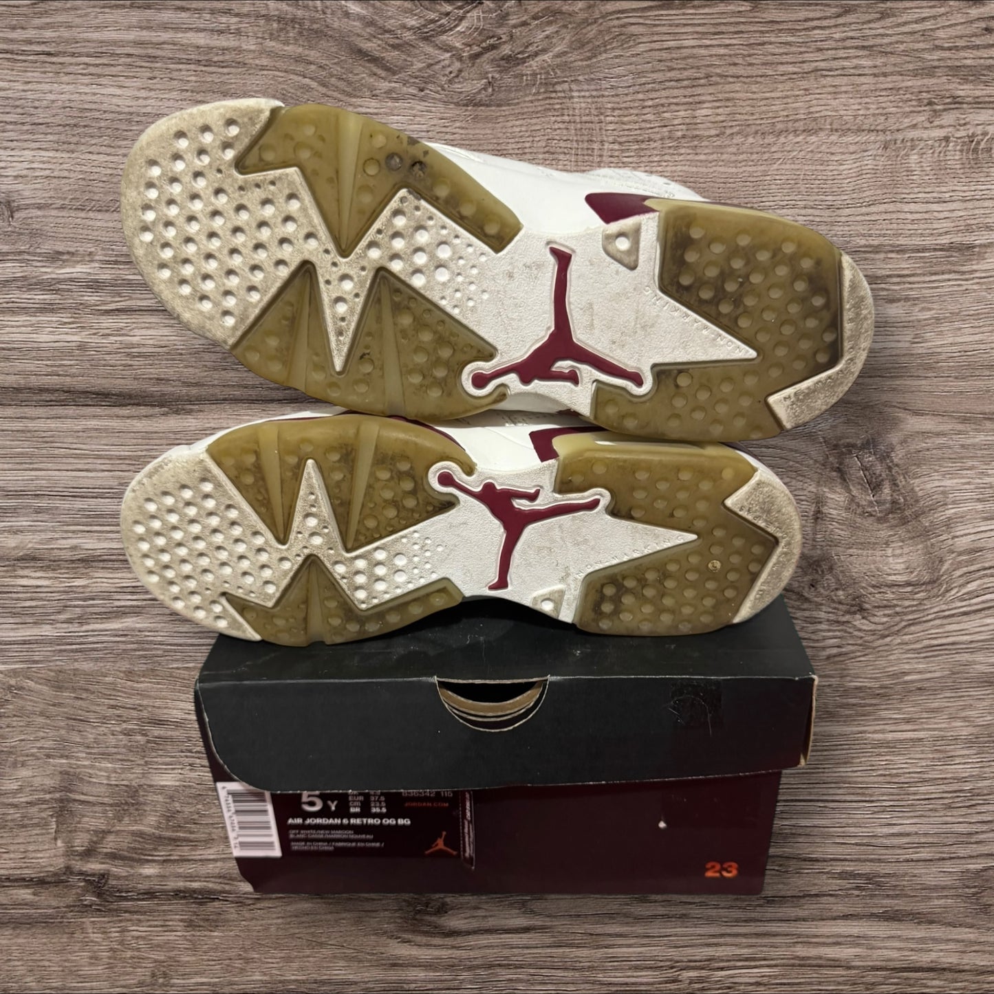 GS Jordan 6 Maroon Size 5Y (836342 115)