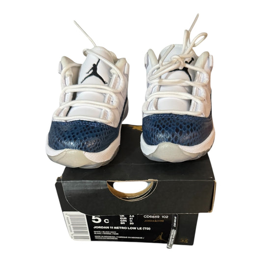 DS Infant Jordan 11 Low Snakeskin Size 5C (CD6849 102)