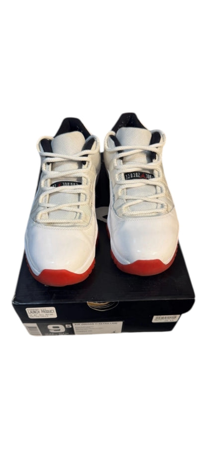 Jordan 11 Low White Red Size 9.5 (528895-101)