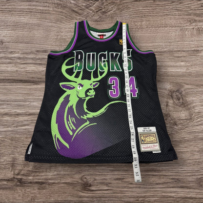 Mitchell & Ness Black Milwaukee Bucks Ray Allen Jersey Size Large