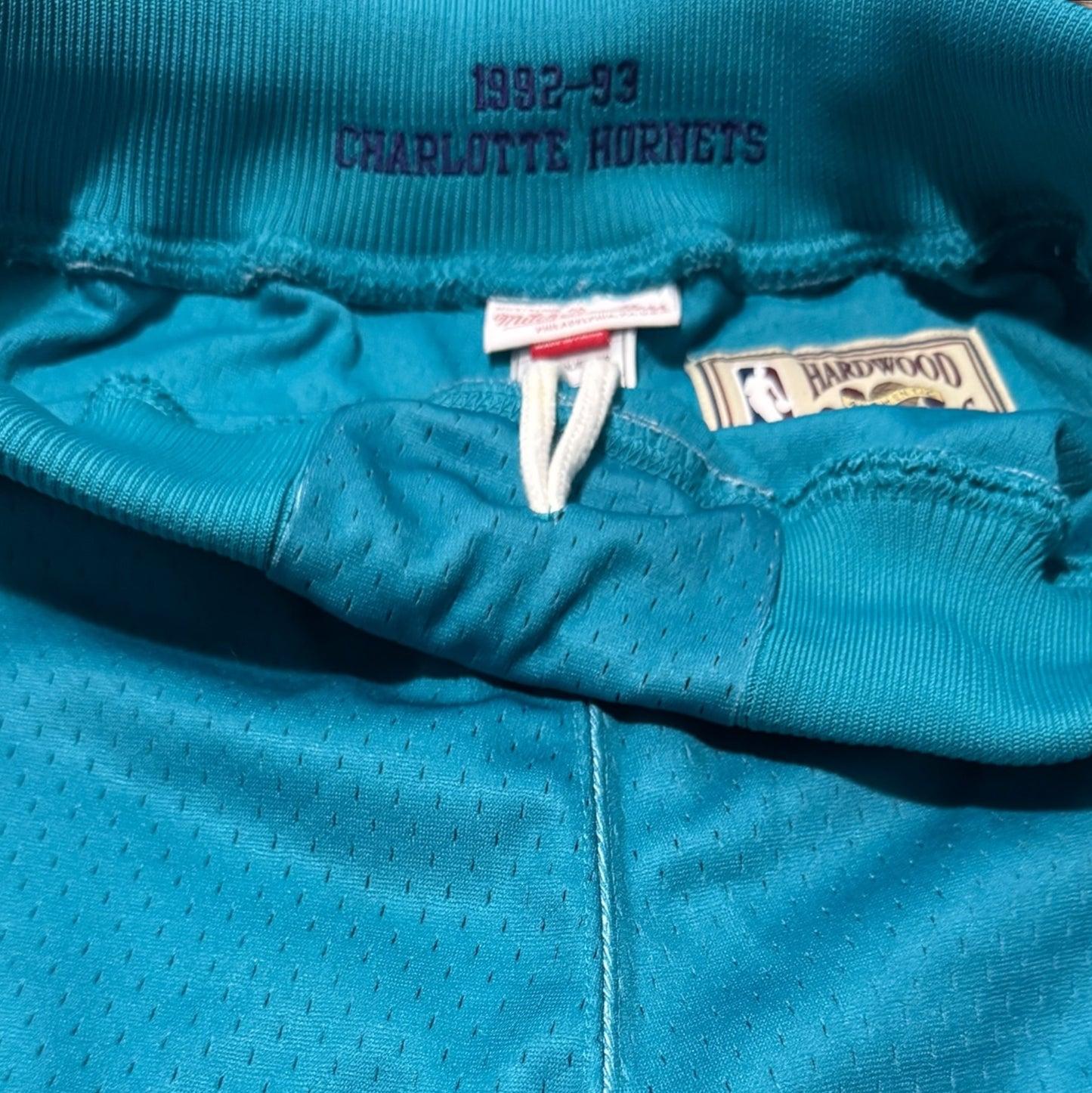 Mitchell & Ness Charlotte Hornets Throwback Authentic Shorts Size L