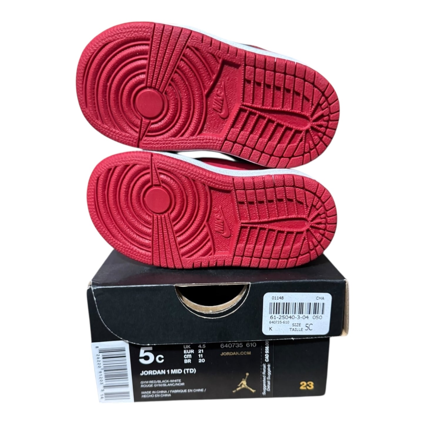 DS Infant Jordan 1 Mid Bred Size 5C (640735 610)