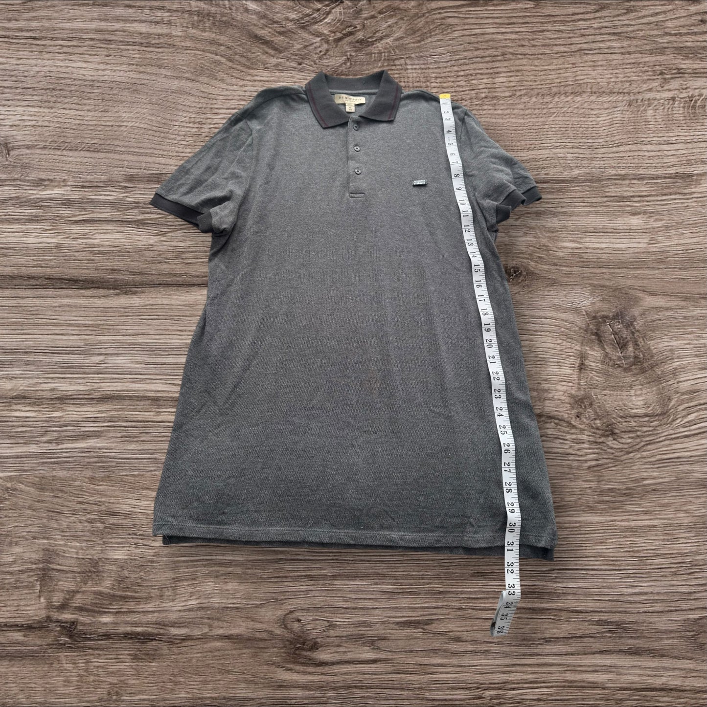 Burberry Grey Polo Shirt Sz XL